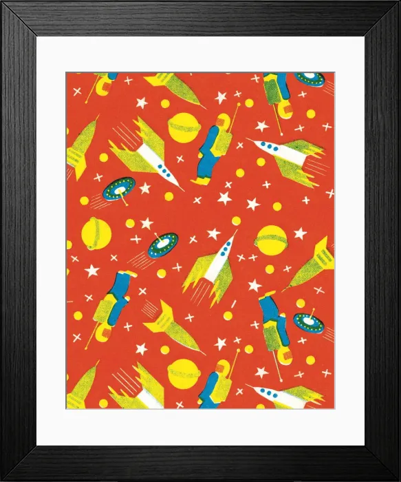 Framed Print : Rocket pattern Framed Print : Rocket pattern