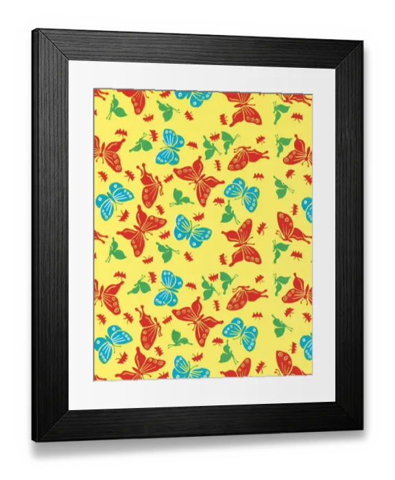 Framed Print : Butterfly pattern