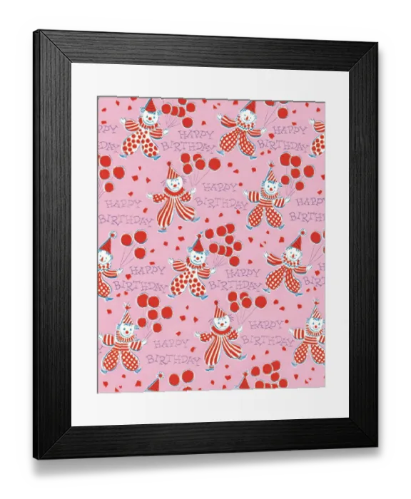 Framed Print : Clown pattern Framed Print : Clown pattern