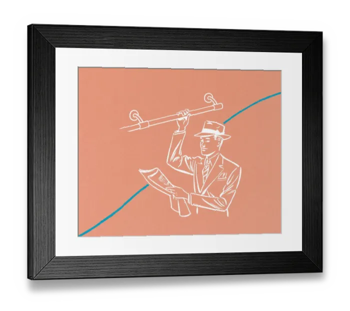 Framed Print : Man on the bus reading the paper Framed Print : Man on the bus reading the paper