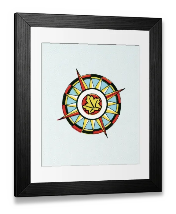 Framed Print : Leaf compass Framed Print : Leaf compass