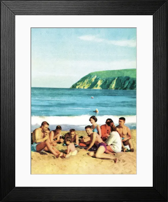 Framed Print : Party at the beach