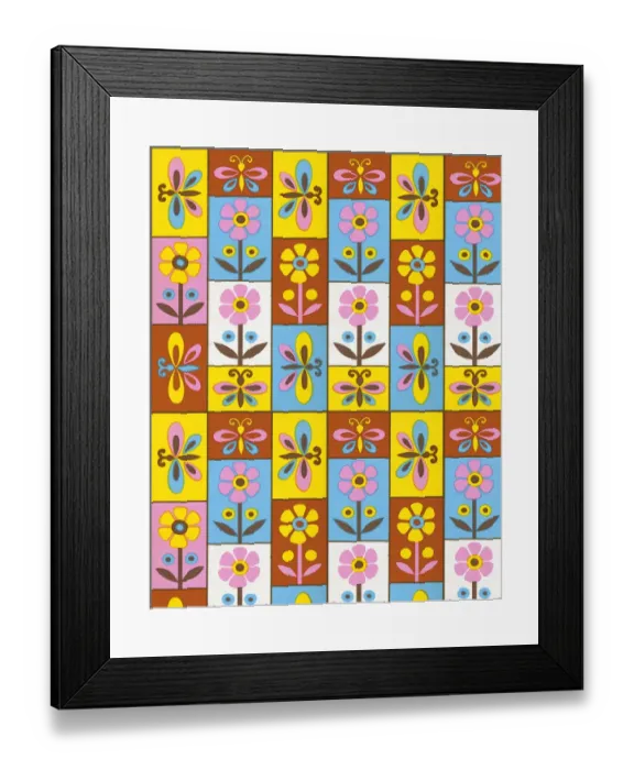 Framed Print : Butterfly and Flower Collage 3 Framed Print : Butterfly and Flower Collage 3
