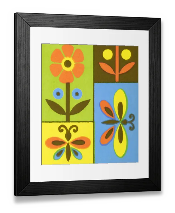 Framed Print : Butterfly and Flower Collage 1 Framed Print : Butterfly and Flower Collage 1
