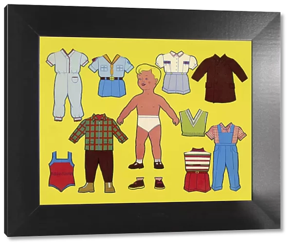 Paper Doll Boy With Outfits