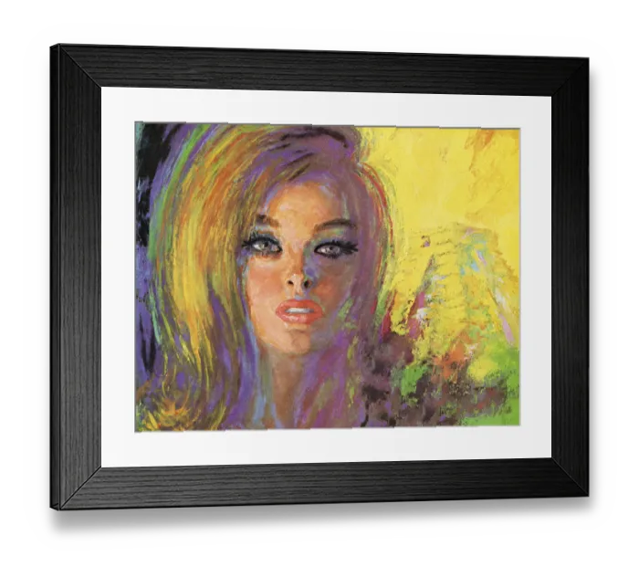 Framed Print : Portrait of Big Haired Blonde Woman Framed Print : Portrait of Big Haired Blonde Woman