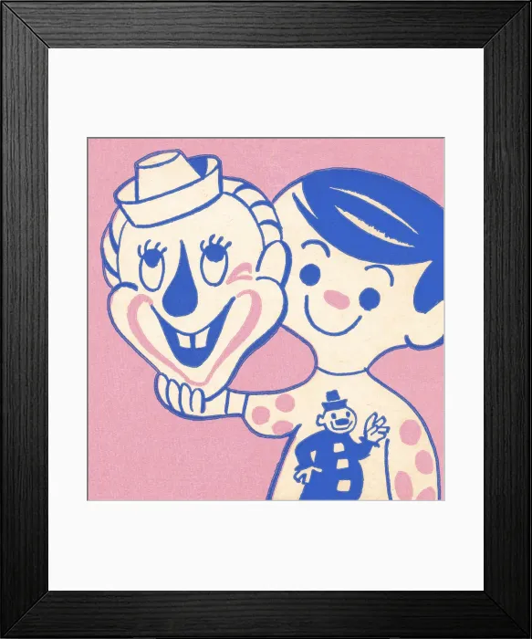 Framed Print : Boy Wearing Clown Costume Framed Print : Boy Wearing Clown Costume