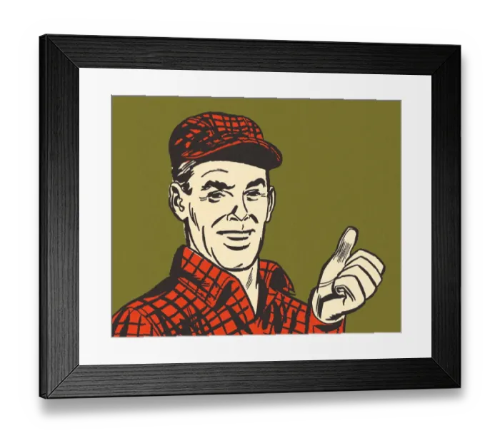 Framed Print : Man Gesturing Framed Print : Man Gesturing