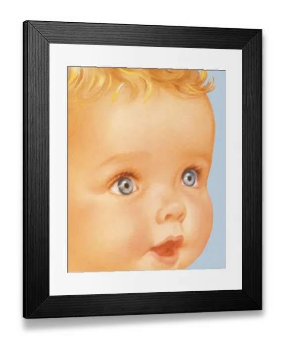 Framed Print : Closeup of a Baby Face Framed Print : Closeup of a Baby Face