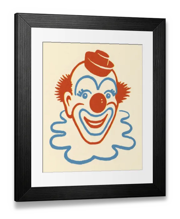 Framed Print : Smiling Clown Framed Print : Smiling Clown
