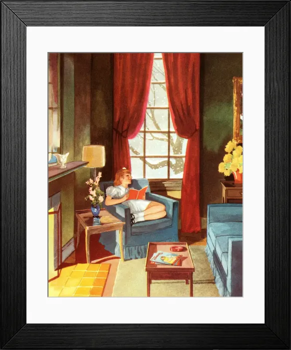 Framed Print : Cozy Family Room Framed Print : Cozy Family Room