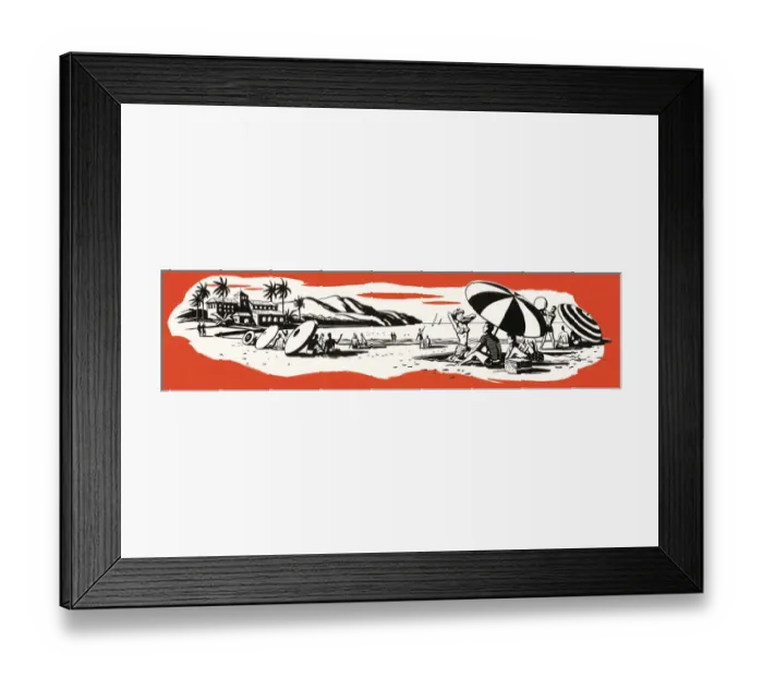 Framed Print : Beach scene Framed Print : Beach scene