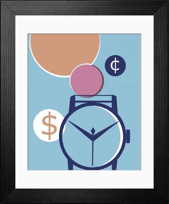 Framed Print : Time is Money