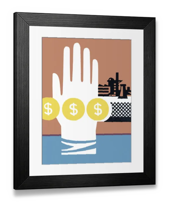Framed Print : Money from Industry Framed Print : Money from Industry