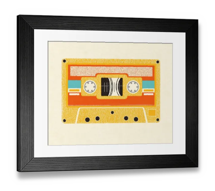 Framed Print : Cassette Tape Framed Print : Cassette Tape