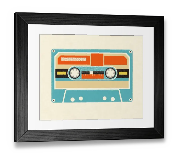Framed Print : Cassette Tape Framed Print : Cassette Tape