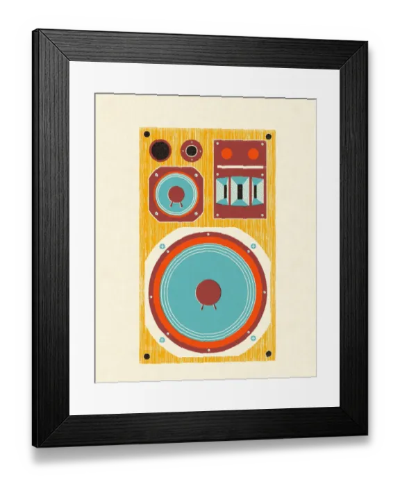 Framed Print : Stereo Speaker Framed Print : Stereo Speaker