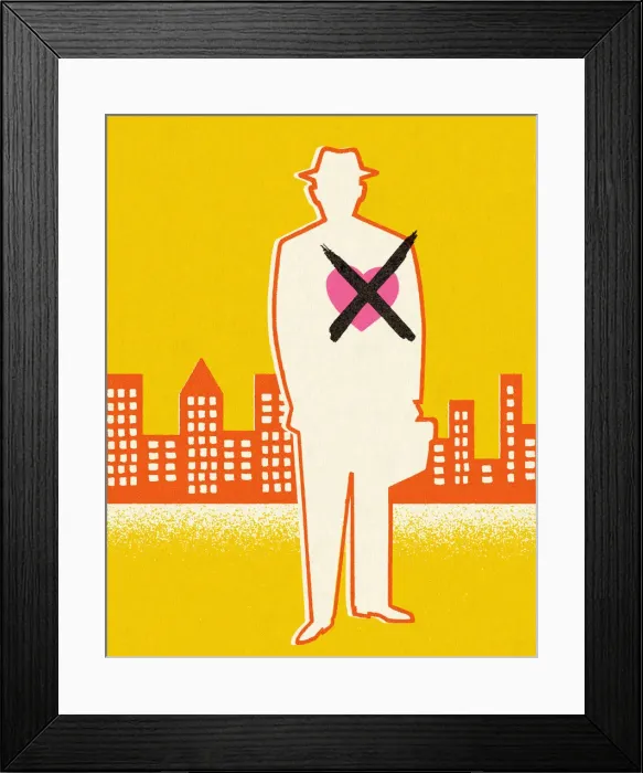 Framed Print : Heartless Man in the City Framed Print : Heartless Man in the City