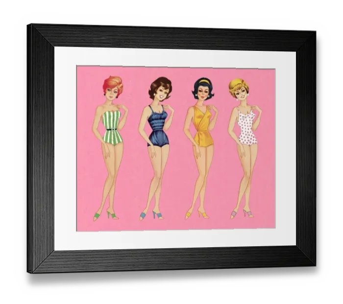 Framed Print : Four Beauty Pageant Contestants Framed Print : Four Beauty Pageant Contestants