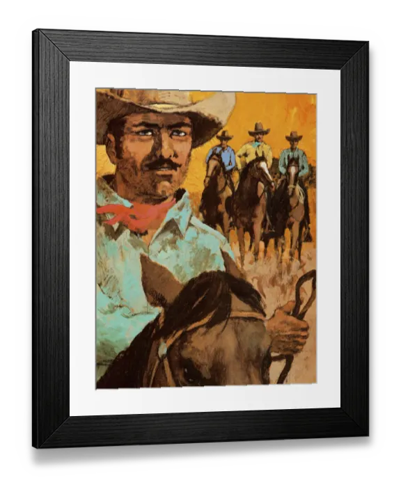 Framed Print : Cowboy Portrait Framed Print : Cowboy Portrait