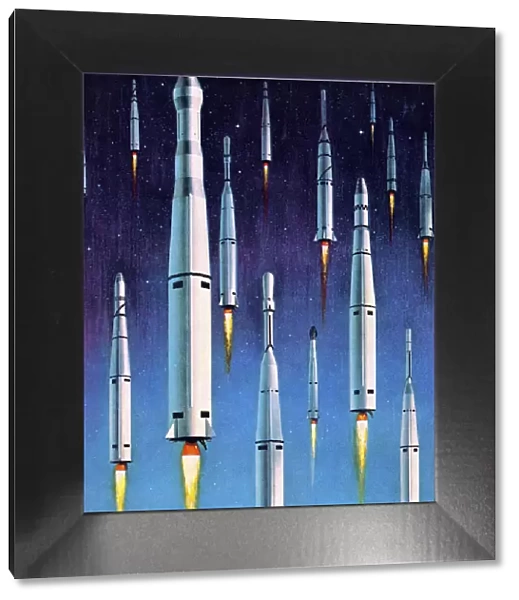 Many Rockets in Space