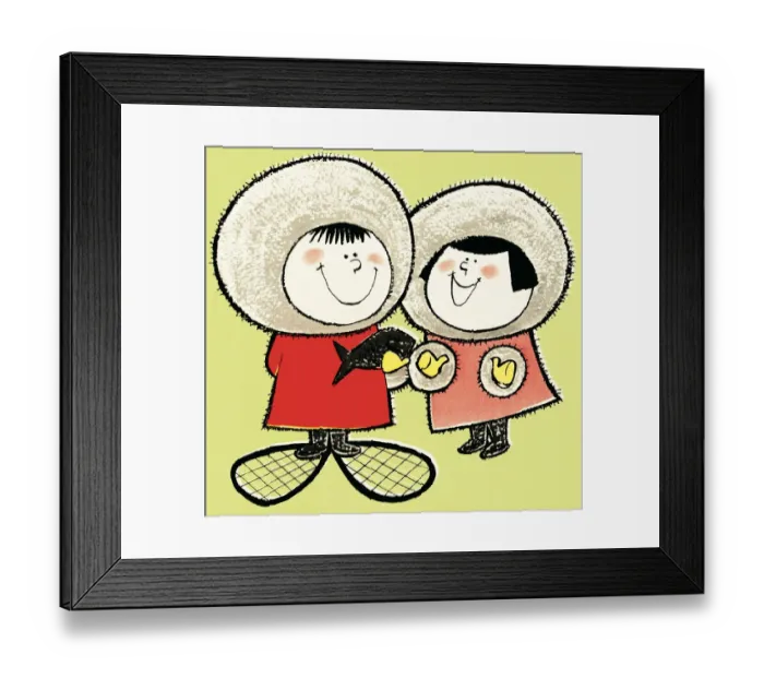 Framed Print : Eskimo couple