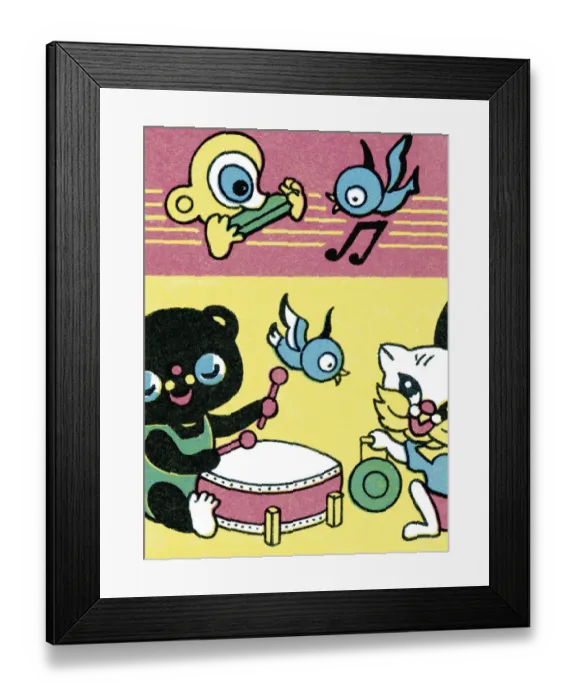 Framed Print : Cartoon music Framed Print : Cartoon music