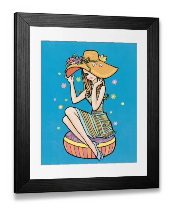 Framed Print : Summer girl Framed Print : Summer girl