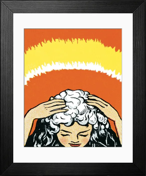 Framed Print : Washing hair Framed Print : Washing hair