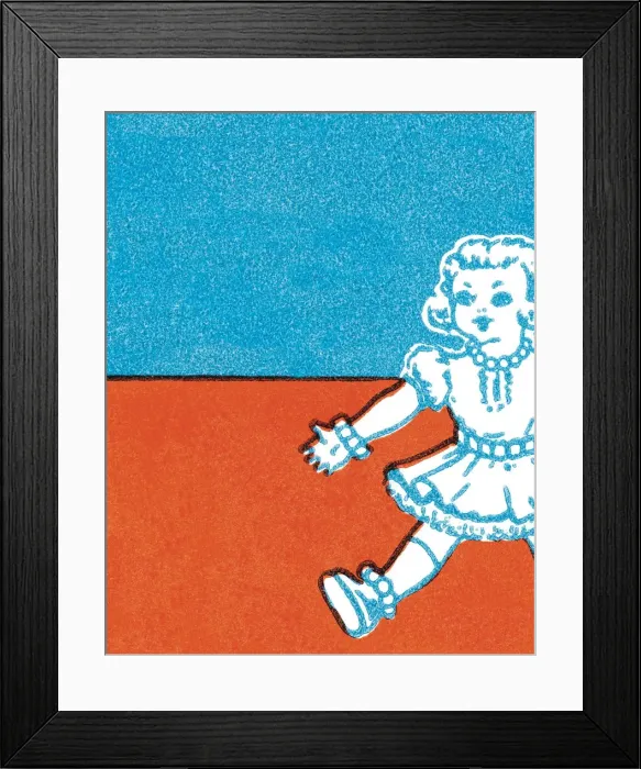 Framed Print : Walking Girl Framed Print : Walking Girl