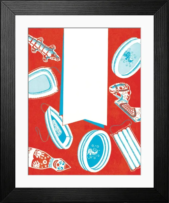 Framed Print : Kiddie pool pattern