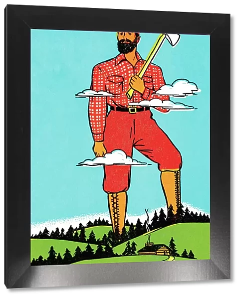 Paul Bunyan the Mythical Giant Lumberjack