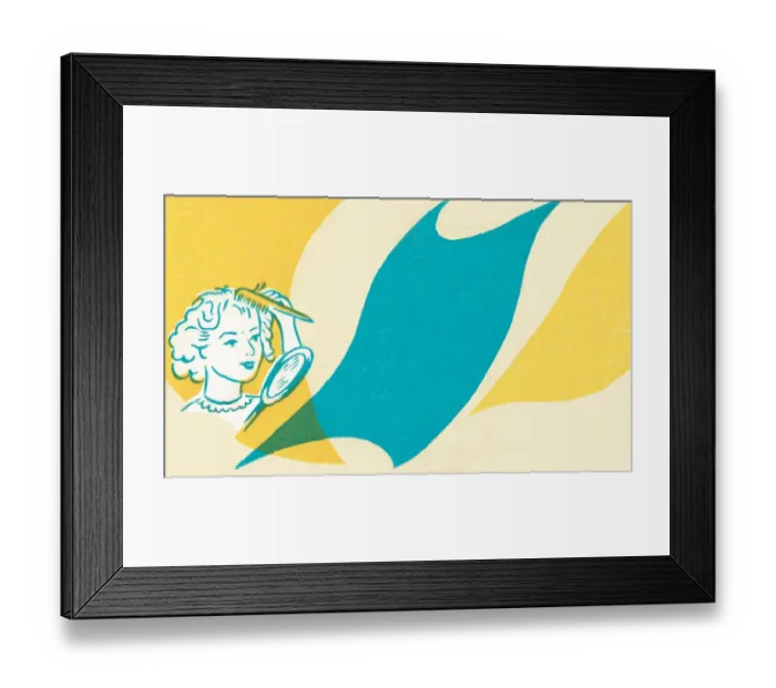 Framed Print : Girl and wave Framed Print : Girl and wave