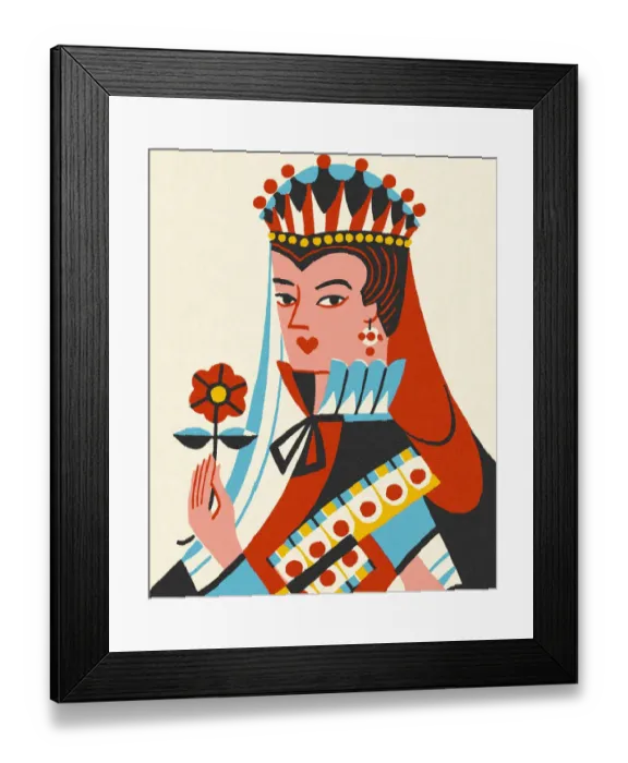 Framed Print : Queen Holding a Flower