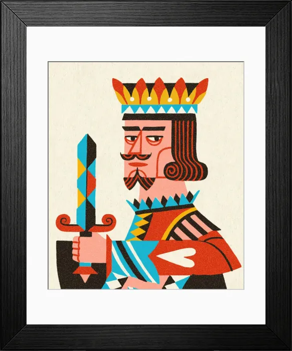 Framed Print : King Holding a Sword Framed Print : King Holding a Sword