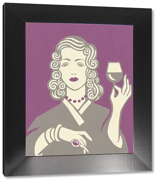 Woman Holding Glass of Wine