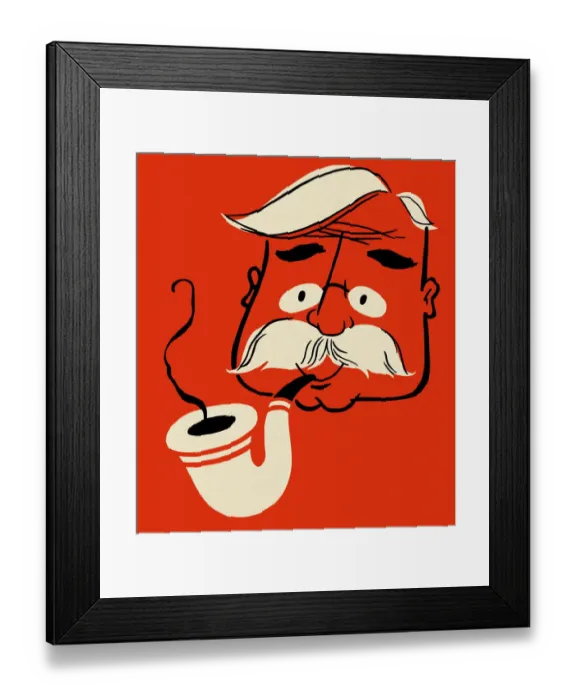 Framed Print : Man Smoking a Pipe Framed Print : Man Smoking a Pipe