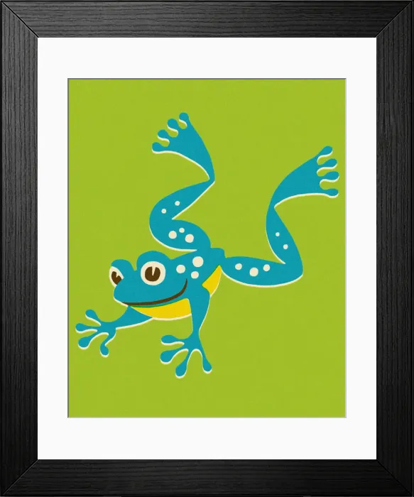 Framed Print : Jumping Frog Framed Print : Jumping Frog