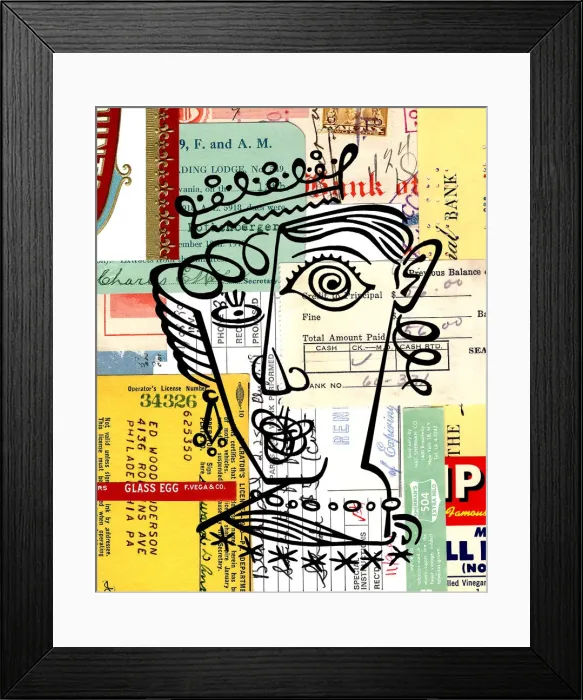 Framed Print : Collage and an Abstract Queen Framed Print : Collage and an Abstract Queen