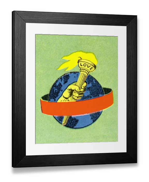 Framed Print : Global Unity and Love