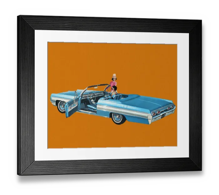 Framed Print : Vintage Convertible Framed Print : Vintage Convertible