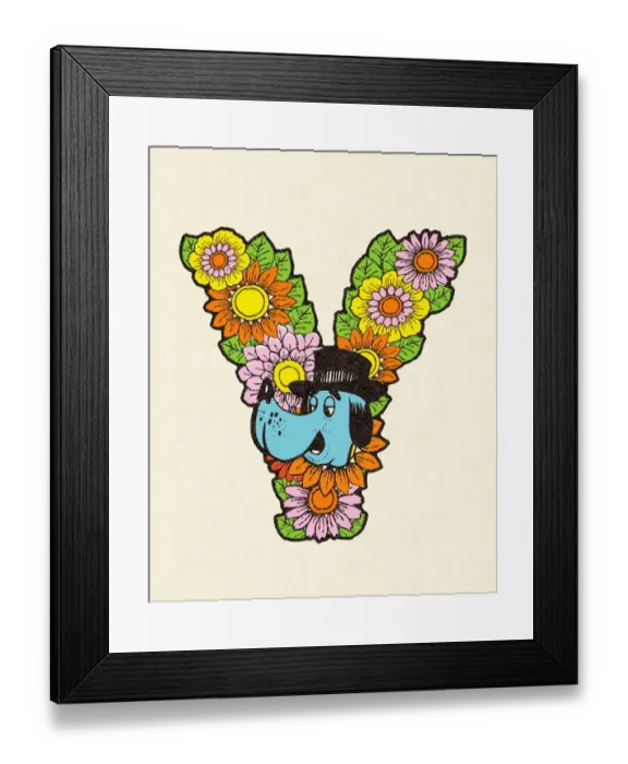 Framed Print : Flowered Alphabet Letter Y Framed Print : Flowered Alphabet Letter Y