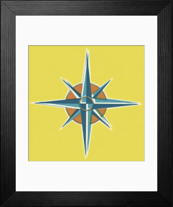 Framed Print : Compass Star Framed Print : Compass Star