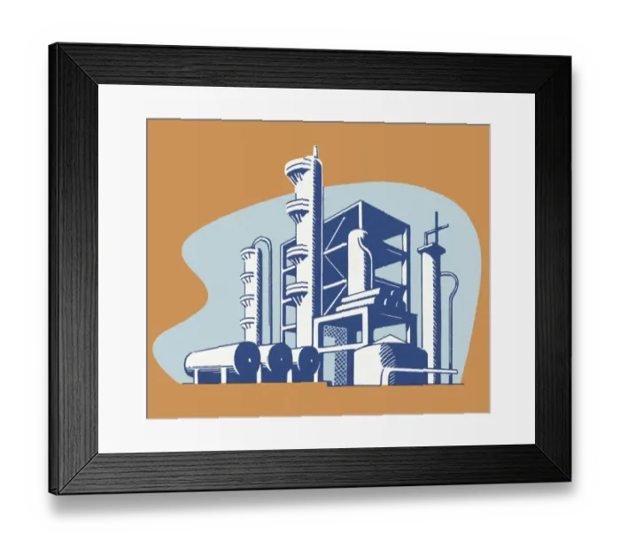 Framed Print : Manufacturing Plant Framed Print : Manufacturing Plant