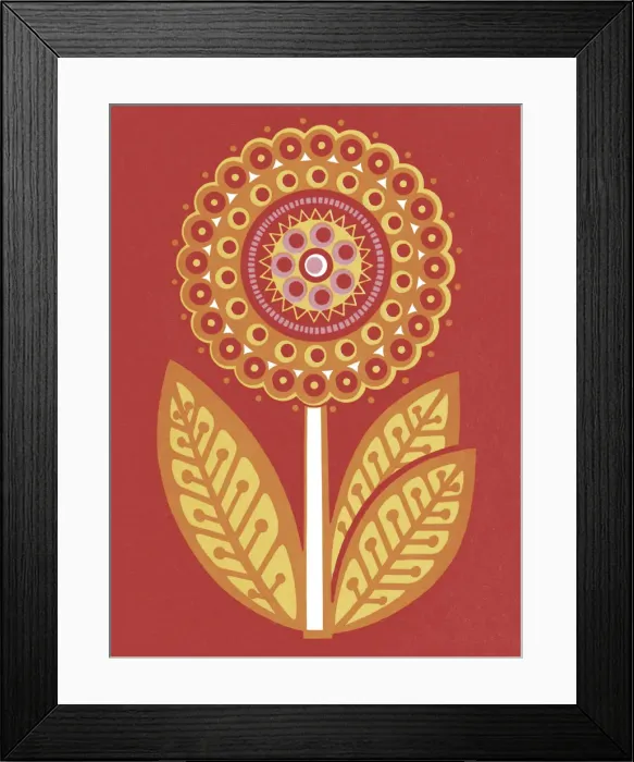Framed Print : Stylized Flower Framed Print : Stylized Flower