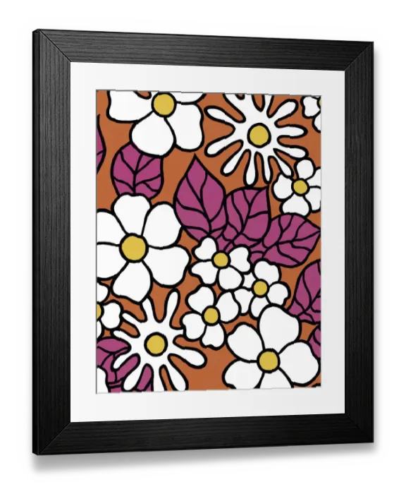 Framed Print : Flower Pattern Framed Print : Flower Pattern