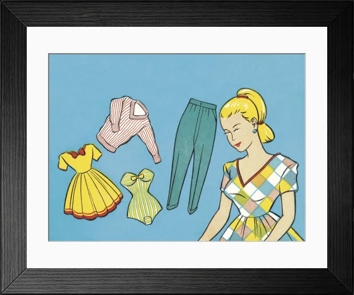 Framed Print : Woman and Clothing Framed Print : Woman and Clothing