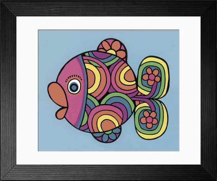 Framed Print : Stylized Fish Framed Print : Stylized Fish