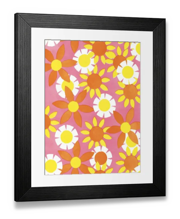 Framed Print : Flower pattern Framed Print : Flower pattern