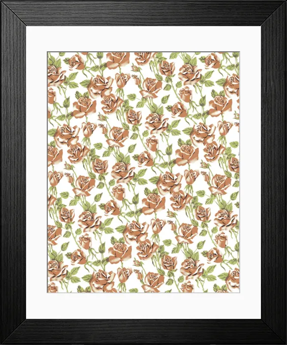 Framed Print : Rose Pattern Framed Print : Rose Pattern